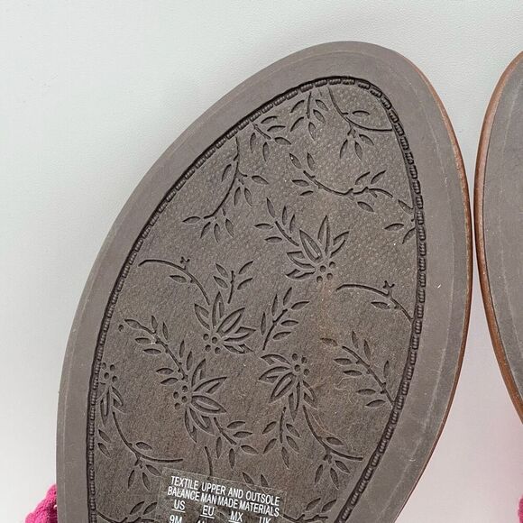 NWT BONGO Sandals Womens Size 9 Pink Crochet Strap Boho Macrame Thong Flip Flop - Picture 11 of 14